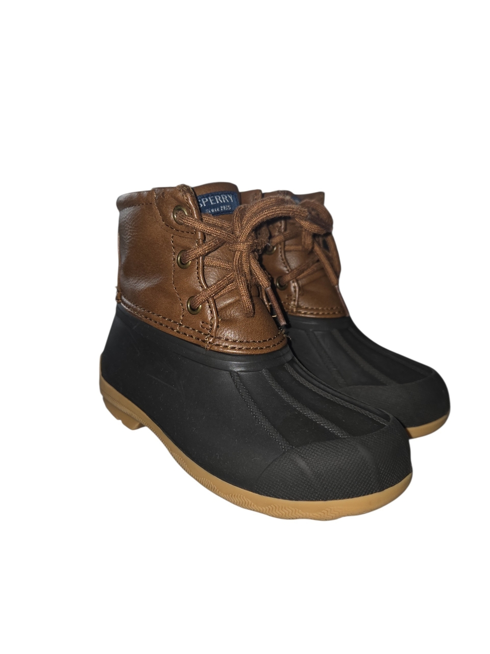 Sperry Kids Brown And Tan Duck Boots Toddler Size 9M